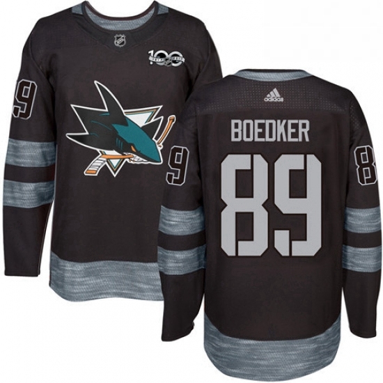Mens Adidas San Jose Sharks 89 Mikkel Boedker Authentic Black 1917 2017 100th Anniversary NHL Jersey Mens Adidas San Jose Sharks 89 Mikkel Boedker Authentic Black 1917 2017 100th Anniversary NHL Jersey