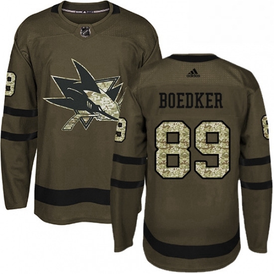 Mens Adidas San Jose Sharks 89 Mikkel Boedker Authentic Green Salute to Service NHL Jersey Mens Adidas San Jose Sharks 89 Mikkel Boedker Authentic Green Salute to Service NHL Jersey
