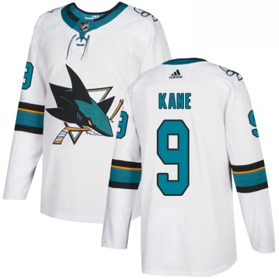 Mens Adidas San Jose Sharks 9 Evander Kane Authentic White Away NHL Jersey Mens Adidas San Jose Sharks 9 Evander Kane Authentic White Away NHL Jersey