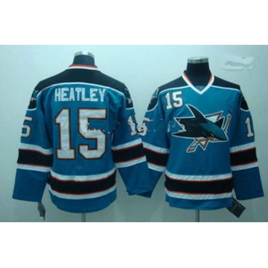 San Jose Sharks 15 Dany Heatley blue jerseys 20TH San Jose Sharks 15 Dany Heatley blue jerseys 20TH