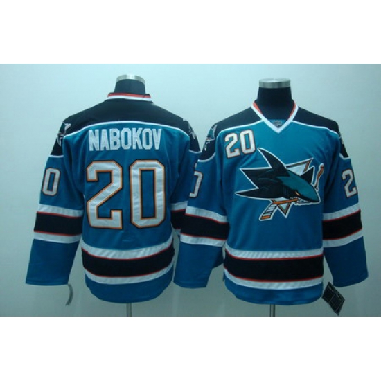 San Jose Sharks 20 Evgeni nabokov blue Jerseys San Jose Sharks 20 Evgeni nabokov blue Jerseys
