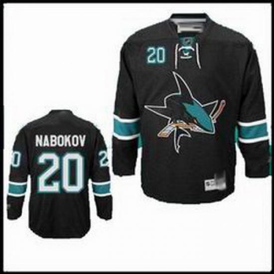 San Jose Sharks 20 NABOKOV Black Jerseys San Jose Sharks 20 NABOKOV Black Jerseys