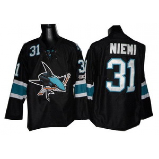 San Jose Sharks Ice Hockey 31 Antti Niemi Black Jerseys San Jose Sharks Ice Hockey 31 Antti Niemi Black Jerseys