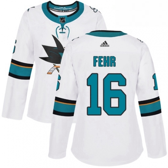Womens Adidas San Jose Sharks 16 Eric Fehr Authentic White Away NHL Jersey Womens Adidas San Jose Sharks 16 Eric Fehr Authentic White Away NHL Jersey