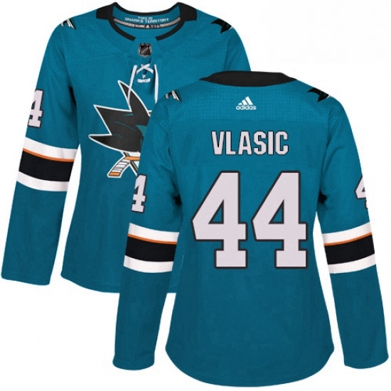 Womens Adidas San Jose Sharks 44 Marc Edouard Vlasic Premier Teal Green Home NHL Jersey Womens Adidas San Jose Sharks 44 Marc Edouard Vlasic Premier Teal Green Home NHL Jersey