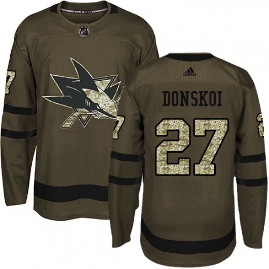 Youth Adidas San Jose Sharks 27 Joonas Donskoi Premier Green Salute to Service NHL Jersey Youth Adidas San Jose Sharks 27 Joonas Donskoi Premier Green Salute to Service NHL Jersey