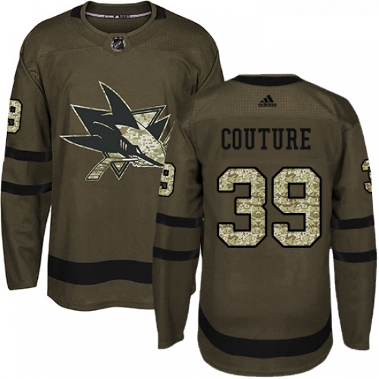 Youth Adidas San Jose Sharks 39 Logan Couture Premier Green Salute to Service NHL Jersey Youth Adidas San Jose Sharks 39 Logan Couture Premier Green Salute to Service NHL Jersey
