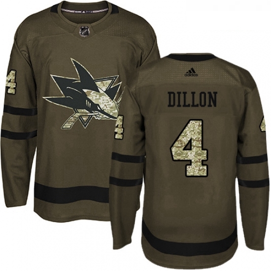 Youth Adidas San Jose Sharks 4 Brenden Dillon Premier Green Salute to Service NHL Jersey Youth Adidas San Jose Sharks 4 Brenden Dillon Premier Green Salute to Service NHL Jersey