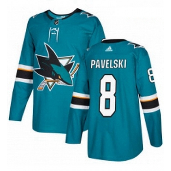 Youth Adidas San Jose Sharks 8 Joe Pavelski Premier Teal Green Home NHL Jersey Youth Adidas San Jose Sharks 8 Joe Pavelski Premier Teal Green Home NHL Jersey