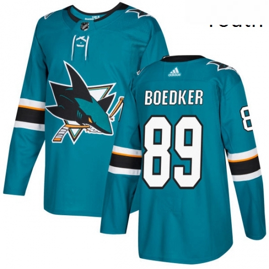 Youth Adidas San Jose Sharks 89 Mikkel Boedker Authentic Teal Green Home NHL Jersey Youth Adidas San Jose Sharks 89 Mikkel Boedker Authentic Teal Green Home NHL Jersey