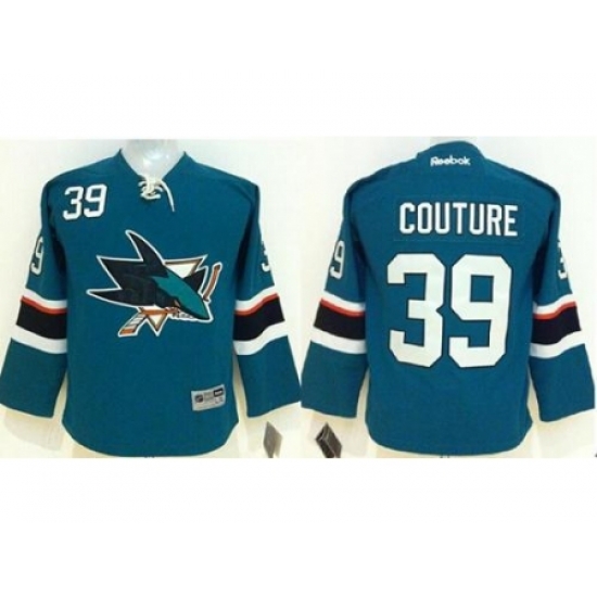 Youth San Jose Sharks #39 Logan Couture Green Stitched NHL Jersey Youth San Jose Sharks #39 Logan Couture Green Stitched NHL Jersey