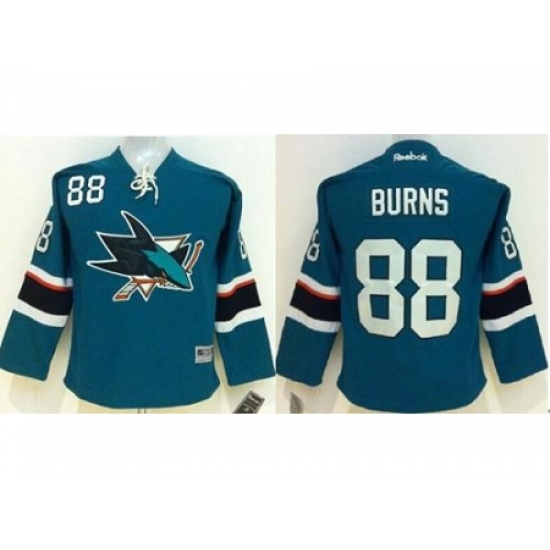Youth San Jose Sharks #88 Brent Burns Green Stitched NHL Jersey Youth San Jose Sharks #88 Brent Burns Green Stitched NHL Jersey