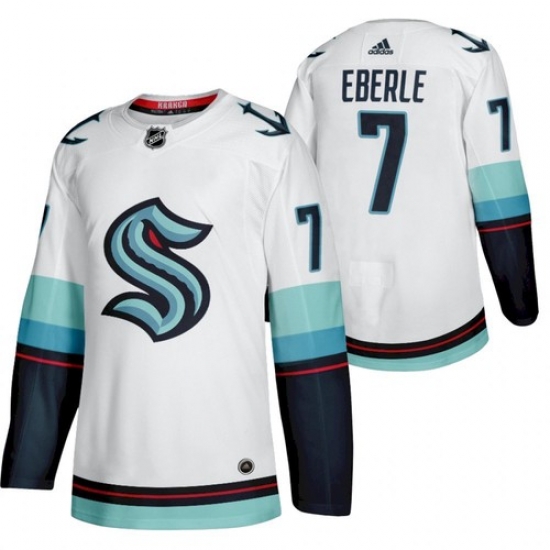 Men Seattle 7 Kraken Jordan Eberle 2022 Away White Jersey Men Seattle 7 Kraken Jordan Eberle 2022 Away White Jersey