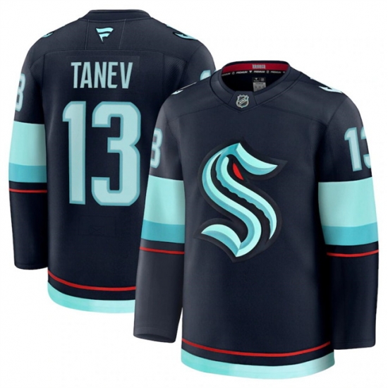 Men Seattle Kraken 13 Brandon Tanev Navy 2024 25 Home Stitched Hockey Jersey Men Seattle Kraken 13 Brandon Tanev Navy 2024 25 Home Stitched Hockey Jersey