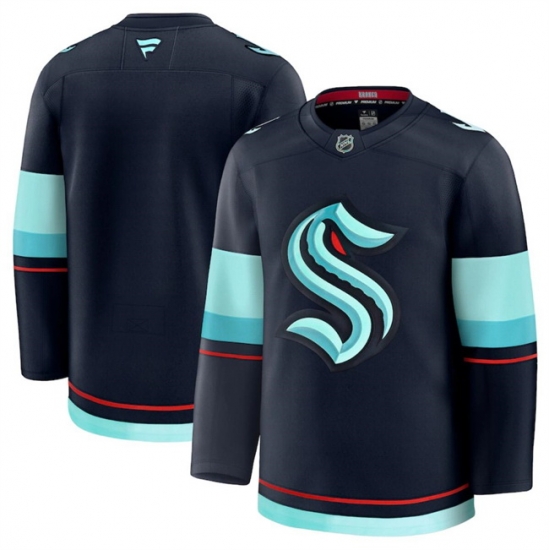 Men Seattle Kraken Blank Navy 2024 25 Home Stitched Hockey Jersey Men Seattle Kraken Blank Navy 2024 25 Home Stitched Hockey Jersey