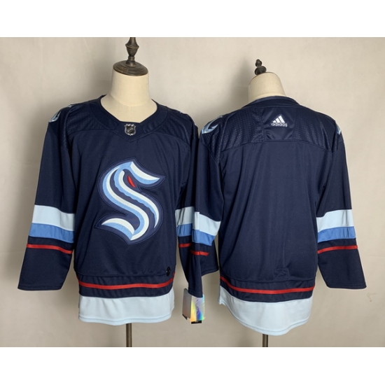 Men Seattle Kraken Blank Navy Adidas Jersey Men Seattle Kraken Blank Navy Adidas Jersey