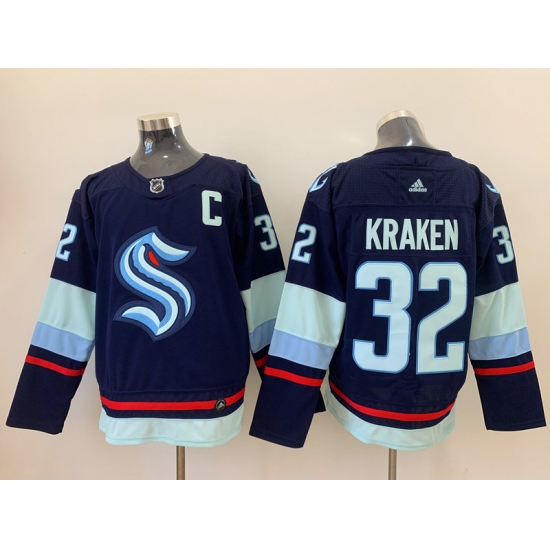 Seattle Kraken 32 Kraken Navy Adidas Jersey Seattle Kraken 32 Kraken Navy Adidas Jersey