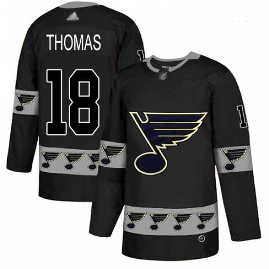 Blues #18 Robert Thomas Black Authentic Team Logo Fashion Stitched Hockey Jersey Blues #18 Robert Thomas Black Authentic Team Logo Fashion Stitched Hockey Jersey