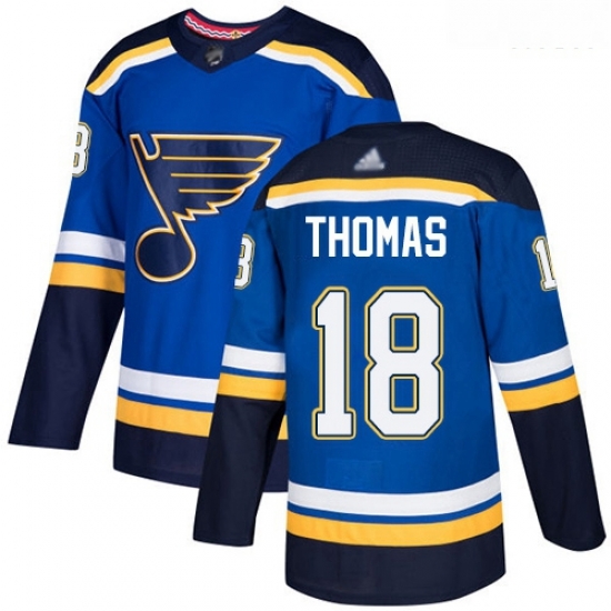 Blues #18 Robert Thomas Blue Home Authentic Stitched Hockey Jersey Blues #18 Robert Thomas Blue Home Authentic Stitched Hockey Jersey