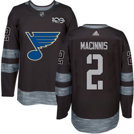 Blues #2 Al MacInnis Black 1917 2017 100th Anniversary Stitched NHL Jersey Blues #2 Al MacInnis Black 1917 2017 100th Anniversary Stitched NHL Jersey