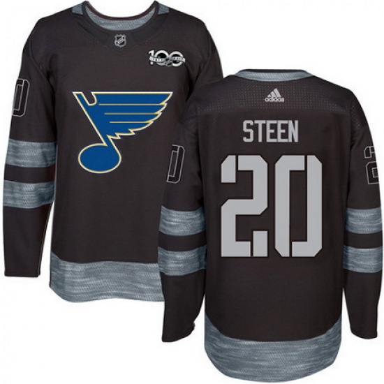 Blues #20 Alexander Steen Black 1917 2017 100th Anniversary Stitched NHL Jersey Blues #20 Alexander Steen Black 1917 2017 100th Anniversary Stitched NHL Jersey
