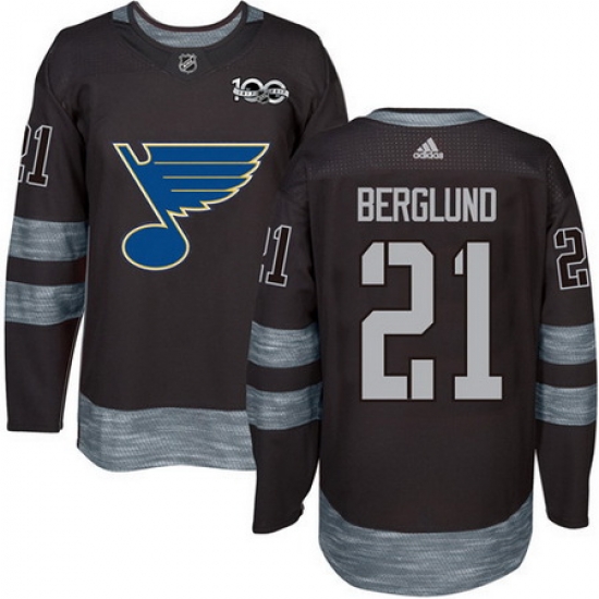 Blues #21 Patrik Berglund Black 1917 2017 100th Anniversary Stitched NHL Jersey Blues #21 Patrik Berglund Black 1917 2017 100th Anniversary Stitched NHL Jersey