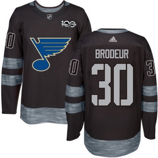 Blues #30 Martin Brodeur Black 1917 2017 100th Anniversary Stitched NHL Jersey Blues #30 Martin Brodeur Black 1917 2017 100th Anniversary Stitched NHL Jersey