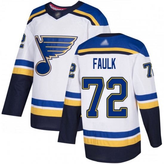 Blues 72 Justin Faulk White Road Authentic Stitched Hockey Jersey Blues 72 Justin Faulk White Road Authentic Stitched Hockey Jersey