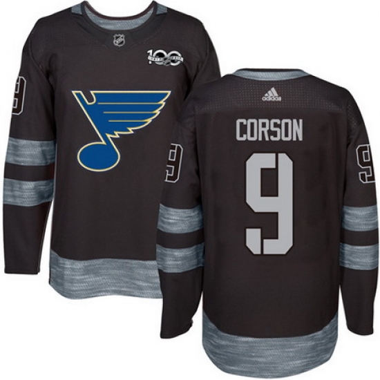 Blues #9 Shayne Corson Black 1917 2017 100th Anniversary Stitched NHL Jersey Blues #9 Shayne Corson Black 1917 2017 100th Anniversary Stitched NHL Jersey