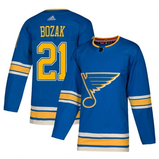 Men Authentic St Louis Blues 21 Tyler Bozak Blue Alternate Official Adidas Jersey Men Authentic St Louis Blues 21 Tyler Bozak Blue Alternate Official Adidas Jersey