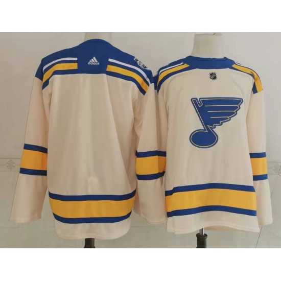 Men St Louis Blues Blank Cream 2022 Winter Classic Authentic Jersey Men St Louis Blues Blank Cream 2022 Winter Classic Authentic Jersey
