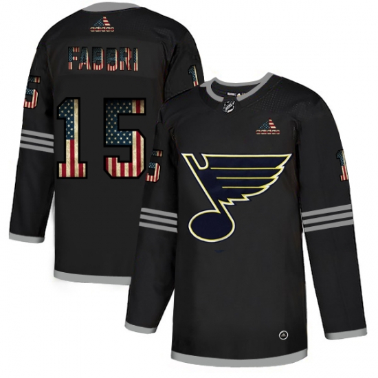 Men St.Louis Blues 15 Robby Fabbri Black USA Flag Fashion Adidas Jersey Men St.Louis Blues 15 Robby Fabbri Black USA Flag Fashion Adidas Jersey