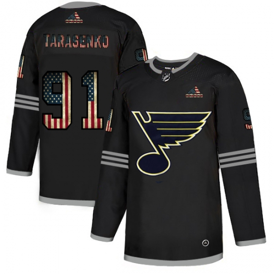 Men St.Louis Blues 91 Vladimir Tarasenko Black USA Flag Fashion Adidas Jersey Men St.Louis Blues 91 Vladimir Tarasenko Black USA Flag Fashion Adidas Jersey