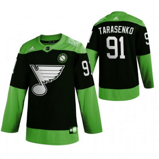 Men St.Louis Blues 91 Vladimir Tarasenko Green 2020 Adidas Jersey Men St.Louis Blues 91 Vladimir Tarasenko Green 2020 Adidas Jersey