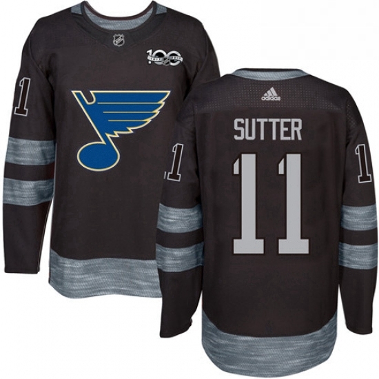 Mens Adidas St Louis Blues 11 Brian Sutter Authentic Black 1917 2017 100th Anniversary NHL Jersey Mens Adidas St Louis Blues 11 Brian Sutter Authentic Black 1917 2017 100th Anniversary NHL Jersey
