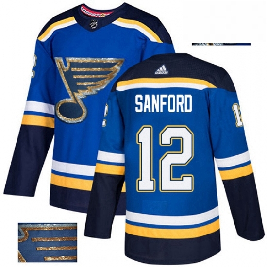 Mens Adidas St Louis Blues 12 Zach Sanford Authentic Royal Blue Fashion Gold NHL Jersey Mens Adidas St Louis Blues 12 Zach Sanford Authentic Royal Blue Fashion Gold NHL Jersey