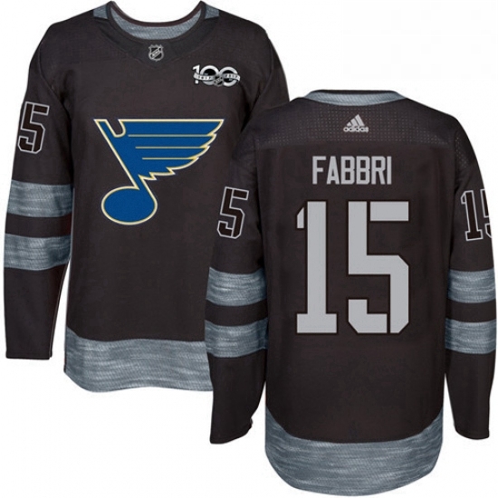 Mens Adidas St Louis Blues 15 Robby Fabbri Authentic Black 1917 2017 100th Anniversary NHL Jersey Mens Adidas St Louis Blues 15 Robby Fabbri Authentic Black 1917 2017 100th Anniversary NHL Jersey