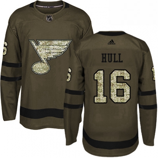 Mens Adidas St Louis Blues 16 Brett Hull Premier Green Salute to Service NHL Jersey Mens Adidas St Louis Blues 16 Brett Hull Premier Green Salute to Service NHL Jersey