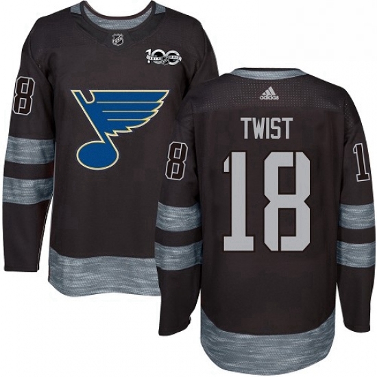 Mens Adidas St Louis Blues 18 Tony Twist Authentic Black 1917 2017 100th Anniversary NHL Jersey Mens Adidas St Louis Blues 18 Tony Twist Authentic Black 1917 2017 100th Anniversary NHL Jersey