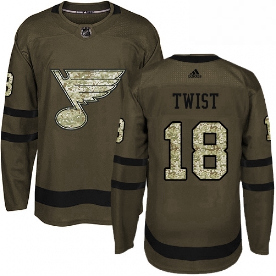 Mens Adidas St Louis Blues 18 Tony Twist Premier Green Salute to Service NHL Jersey Mens Adidas St Louis Blues 18 Tony Twist Premier Green Salute to Service NHL Jersey
