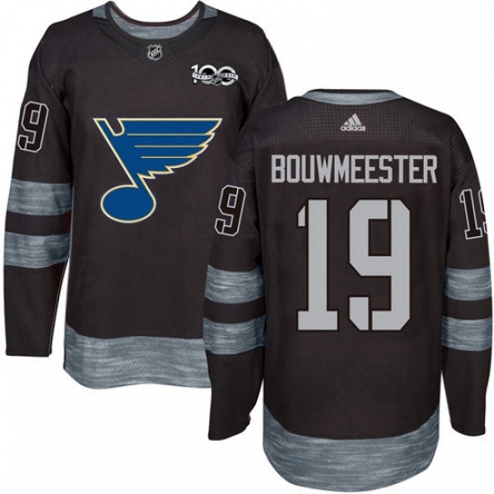 Mens Adidas St Louis Blues 19 Jay Bouwmeester Authentic Black 1917 2017 100th Anniversary NHL Jersey Mens Adidas St Louis Blues 19 Jay Bouwmeester Authentic Black 1917 2017 100th Anniversary NHL Jersey