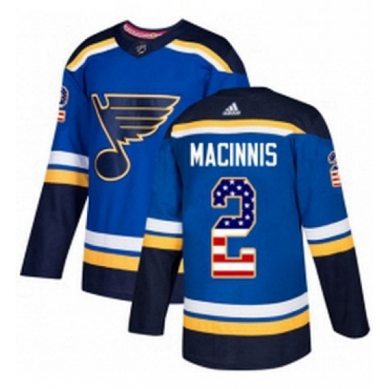 Mens Adidas St Louis Blues 2 Al Macinnis Authentic Blue USA Flag Fashion NHL Jersey Mens Adidas St Louis Blues 2 Al Macinnis Authentic Blue USA Flag Fashion NHL Jersey