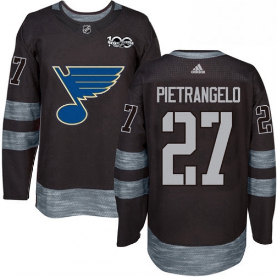 Mens Adidas St Louis Blues 27 Alex Pietrangelo Authentic Black 1917 2017 100th Anniversary NHL Jersey Mens Adidas St Louis Blues 27 Alex Pietrangelo Authentic Black 1917 2017 100th Anniversary NHL Jersey