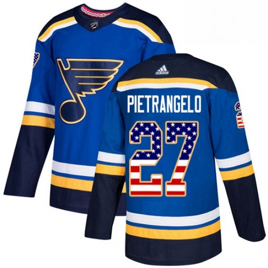 Mens Adidas St Louis Blues 27 Alex Pietrangelo Authentic Blue USA Flag Fashion NHL Jersey Mens Adidas St Louis Blues 27 Alex Pietrangelo Authentic Blue USA Flag Fashion NHL Jersey