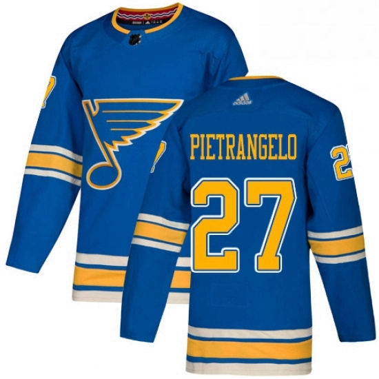 Mens Adidas St Louis Blues 27 Alex Pietrangelo Blue Alternate Authentic Stitched NHL Jersey Mens Adidas St Louis Blues 27 Alex Pietrangelo Blue Alternate Authentic Stitched NHL Jersey