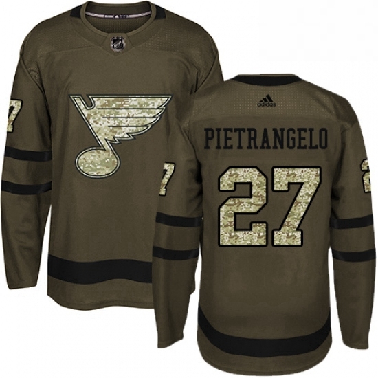 Mens Adidas St Louis Blues 27 Alex Pietrangelo Premier Green Salute to Service NHL Jersey Mens Adidas St Louis Blues 27 Alex Pietrangelo Premier Green Salute to Service NHL Jersey