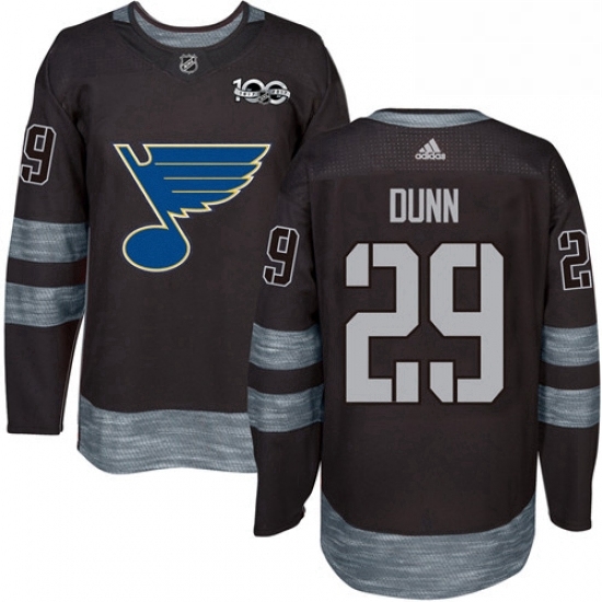 Mens Adidas St Louis Blues 29 Vince Dunn Authentic Black 1917 2017 100th Anniversary NHL Jersey Mens Adidas St Louis Blues 29 Vince Dunn Authentic Black 1917 2017 100th Anniversary NHL Jersey