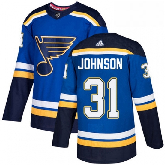 Mens Adidas St Louis Blues 31 Chad Johnson Authentic Royal Blue Home NHL Jersey Mens Adidas St Louis Blues 31 Chad Johnson Authentic Royal Blue Home NHL Jersey