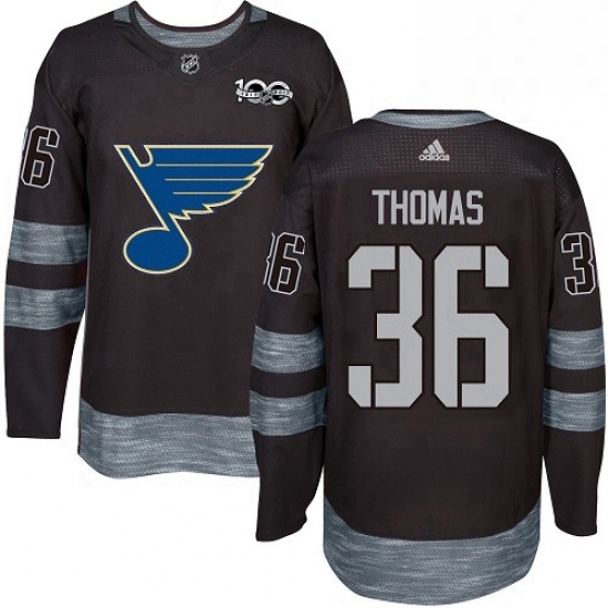 Mens Adidas St Louis Blues 36 Robert Thomas Authentic Black 1917 2017 100th Anniversary NHL Jersey Mens Adidas St Louis Blues 36 Robert Thomas Authentic Black 1917 2017 100th Anniversary NHL Jersey
