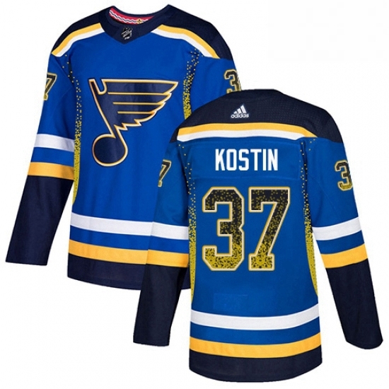 Mens Adidas St Louis Blues 37 Klim Kostin Authentic Blue Drift Fashion NHL Jersey Mens Adidas St Louis Blues 37 Klim Kostin Authentic Blue Drift Fashion NHL Jersey